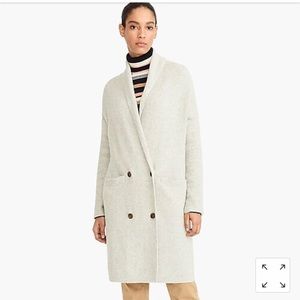 🆕 JCrew Merino Wool Light Gray Sweater Coat